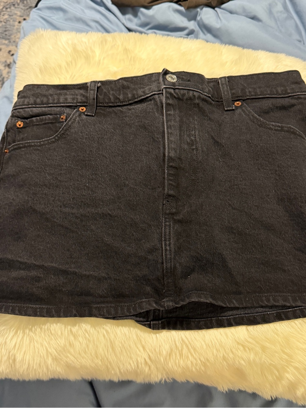 Black Denim Mini Skirt Abercrombie